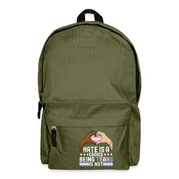 Transgender Trans LGBTQ - Backpack - olive green - Front