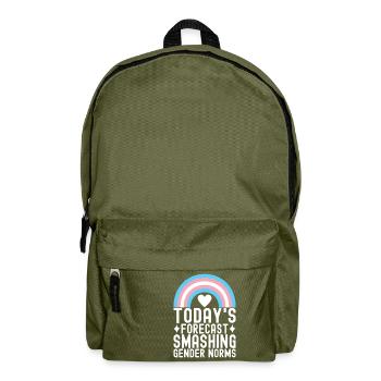Transgender Trans LGBTQ - Backpack - olive green - Front