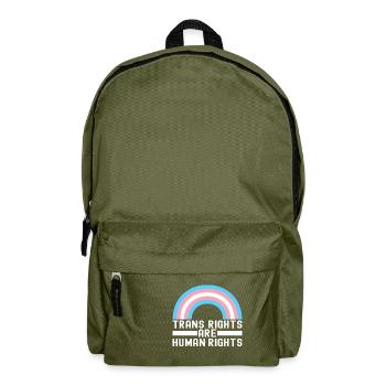 Transgender Trans LGBTQ - Backpack - olive green - Front