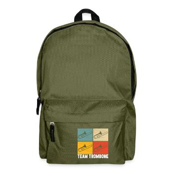 Posaune Trombone - Sac à dos - vert olive - Devant