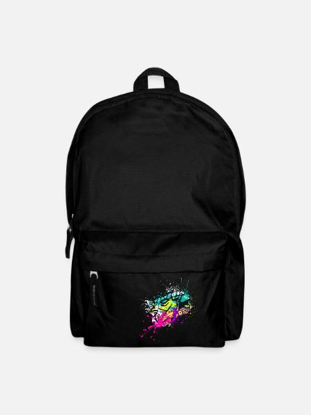 Splash art Dinosaur Ankylosaurus head - Rucksack - Schwarz