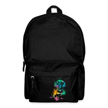 colorful splash art dog lover Dackel - Rucksack - Schwarz - Vorne