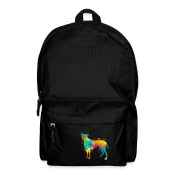 colorful splash art dog lover Boxer Dog - Rucksack - Schwarz - Vorne