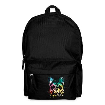 colorful splash art dog lover French bulldog - Rucksack - Schwarz - Vorne