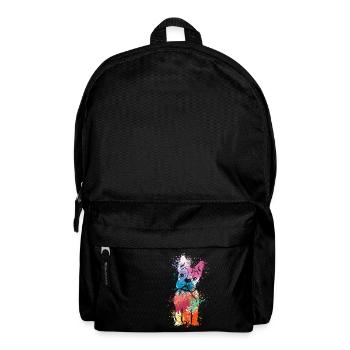 colorful splash art dog lover French bulldog - Rucksack - Schwarz - Vorne