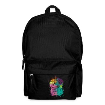 Colorful Splash Art Dog Lover Yorkie - Backpack - black - Front