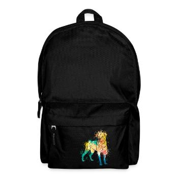 colorful splash art dog lover rottweiler - Rucksack - Schwarz - Vorne