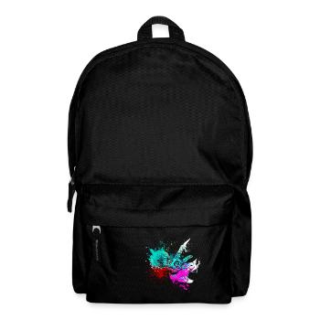 Splash art Dinosaur Triceratops head - Backpack - black - Front