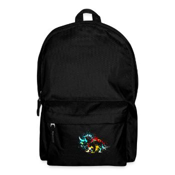 Splash art Dinosaur Triceratops - Backpack - black - Front