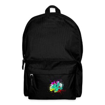 Splash art Dinosaur velociraptor head - Rucksack - Schwarz - Vorne