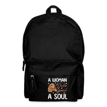 Une femme un cocker épagneul une âme - Sac à dos - noir - Devant