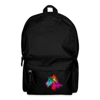 Colorful Splash Art Farm animals Horse Head - Rucksack - Schwarz - Vorne