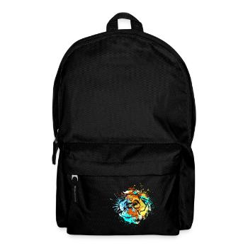 Splash Art Affe Borneo Orang Utan - Rucksack - Schwarz - Vorne