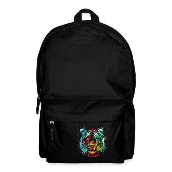 Splash Art Sibirischer indischer tiger kopf - Rucksack - Schwarz - Vorne