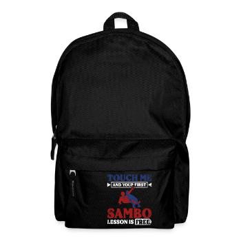 Touchez-moi et votre première leçon de sambo est gratuite - Sac à dos - noir - Devant