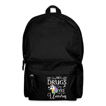 Say No To Drugs Say Yes To Unicorns Red Ribbon - Rucksack - Schwarz - Vorne