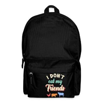 Freunde Kuh Huhn Schwein Design für Veganer - Rucksack - Schwarz - Vorne