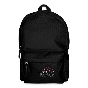 Paix espoir amour, Papillon - Sac à dos - noir - Devant