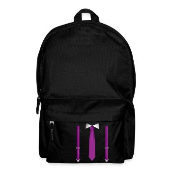 Drôle de cravate rose avec bretelles noires Perfect - Sac à dos - noir - Devant