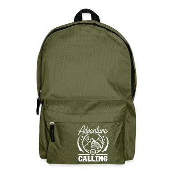 Travel adventure is calling - Backpack - olive green - Front
