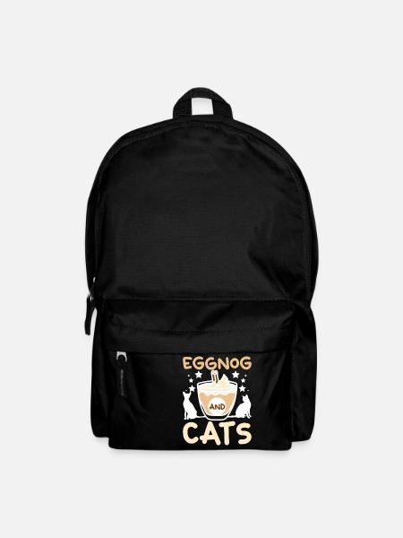 Cat Owner Christmas Lover, Eggnot and cats - Rucksack - Schwarz