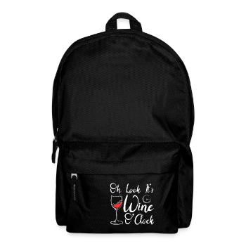 Wine lover oh look it's wine o clock - Backpack - black - Front