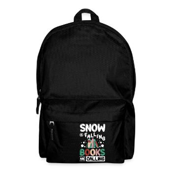Snow is falling books are calling - Rucksack - Schwarz - Vorne