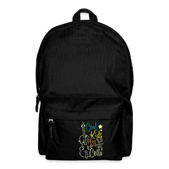 For Children Cool kids play cello - Backpack - black - Front