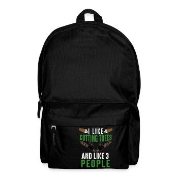 Arborist Tree Surgeon Woodworker Funny Logger - Backpack - black - Front