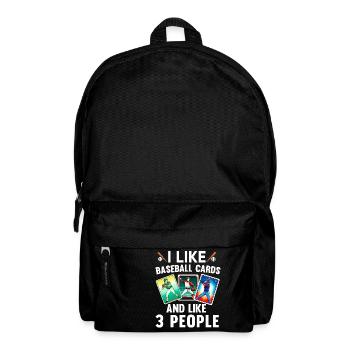 Baseball-Kartensammler Lustiges Sammeln Baseball - Rucksack - Schwarz - Vorne