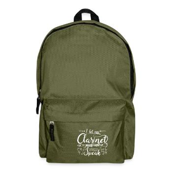 I let my clarinet speak - Rucksack - Olivgrün - Vorne