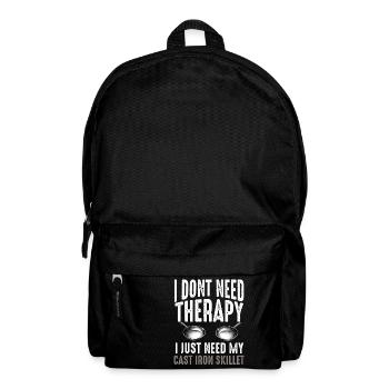 Gusseisen Pfanne Liebhaber Braten Pfanne Lustiges Kochen - Rucksack - Schwarz - Vorne