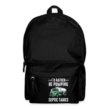 Septic Tank Pump Servicer Sewer System Installer - Backpack - black - Front