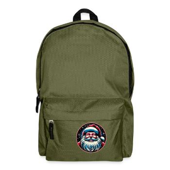 Weihnachtsmann Design Lustiges Geschenk für Weihnachtsliebhaber - Rucksack - Olivgrün - Vorne