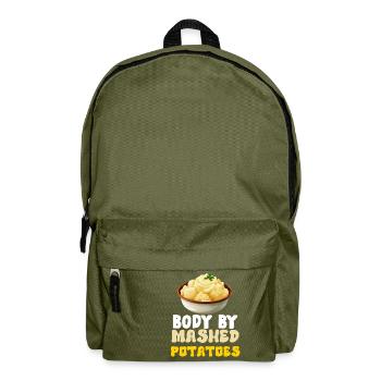 Mashed Potatoes Lover Funny Butter Potato Food - Backpack - olive green - Front