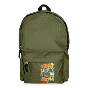 Most likely to drink all the scotch - Backpack - olive green - Front