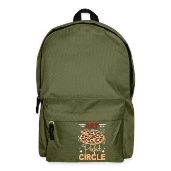 The art of a perfect pizza circle - Backpack - olive green - Front