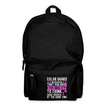 Drapeau agitant la fanfare garde de couleur - Sac à dos - noir - Devant