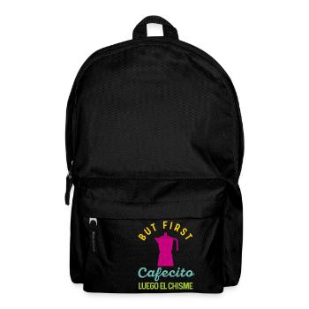 Funny Spanish Shirts Cafecito Cafe Espanol - Backpack - black - Front