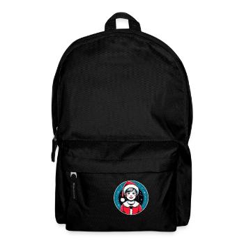 Père Noël fille Illustration Noël drôle - Sac à dos - noir - Devant