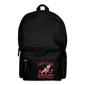 Dragon Barbu Hommes Femmes Filles Enfants Pogona Lézard - Sac à dos - noir - Devant