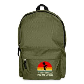 Car Painter Men Dad Boy Auto Body Painter - Backpack - olive green - Front