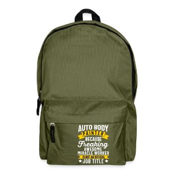 Car Painter Men Dad Boy Auto Body Painter - Backpack - olive green - Front