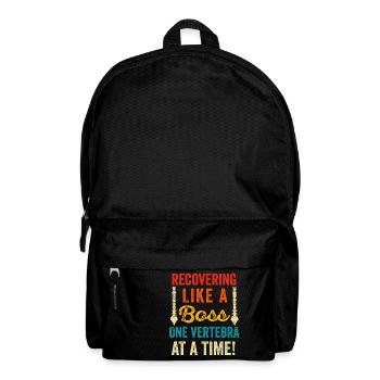Retour Récupération post-opératoire Hommes Femmes Discectomie - Sac à dos - noir - Devant