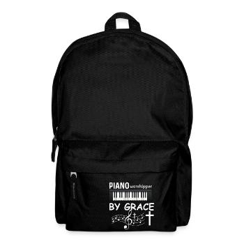 Christlicher Pianist Jesus Klavierspieler Musiker - Rucksack - Schwarz - Vorne