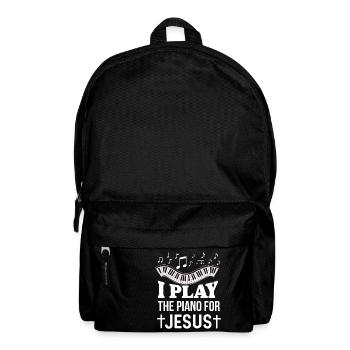 Pianiste chrétien Jésus Pianiste Musicien - Sac à dos - noir - Devant