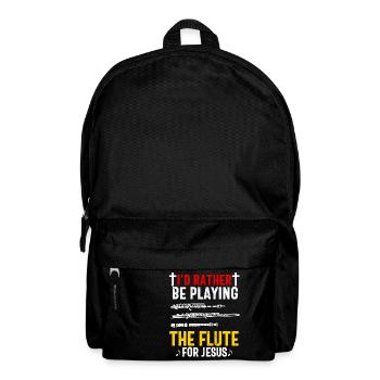 Flûtiste Chrétien Femmes Filles Hommes Flûtiste - Sac à dos - noir - Devant