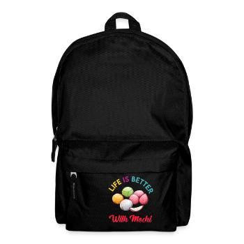 Mochi Japanischer Reiskuchen Süßigkeiten Snack Süßes Mochi - Rucksack - Schwarz - Vorne