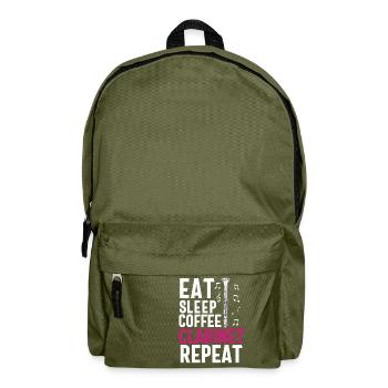 Joueur de clarinette pour fille Femmes Fille Drôle - Sac à dos - vert olive - Devant