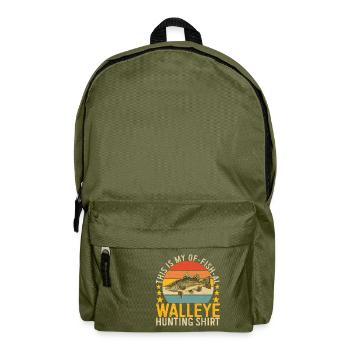 Walleye Fishing Angler - Backpack - olive green - Front